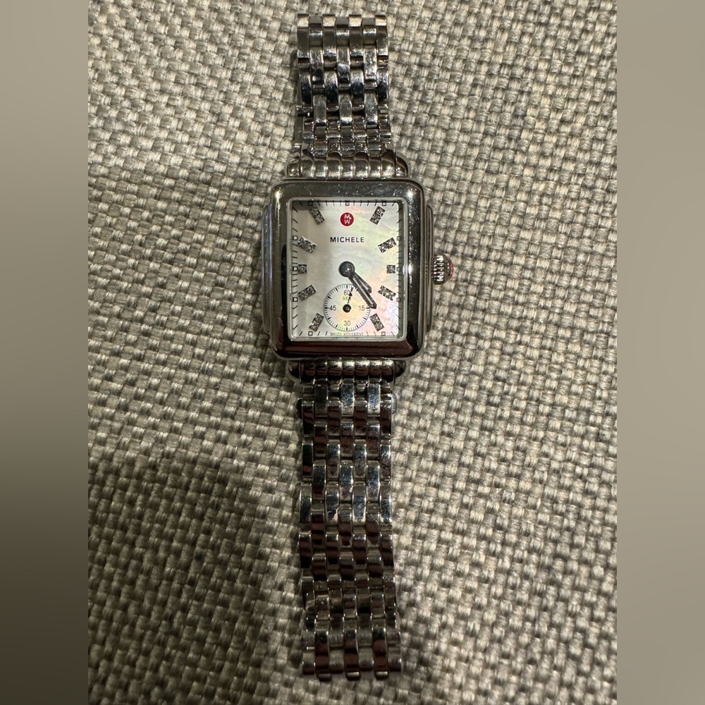 MICHELE Deco 16 diamond dial silver watch